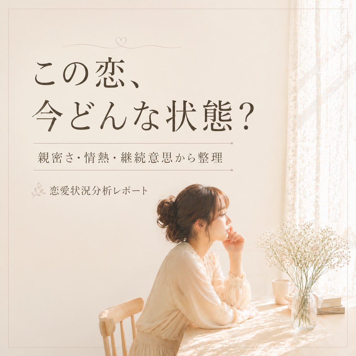 この恋の状態をやさしく整理します 恋の迷いを3つの視点で見える化 イメージ1