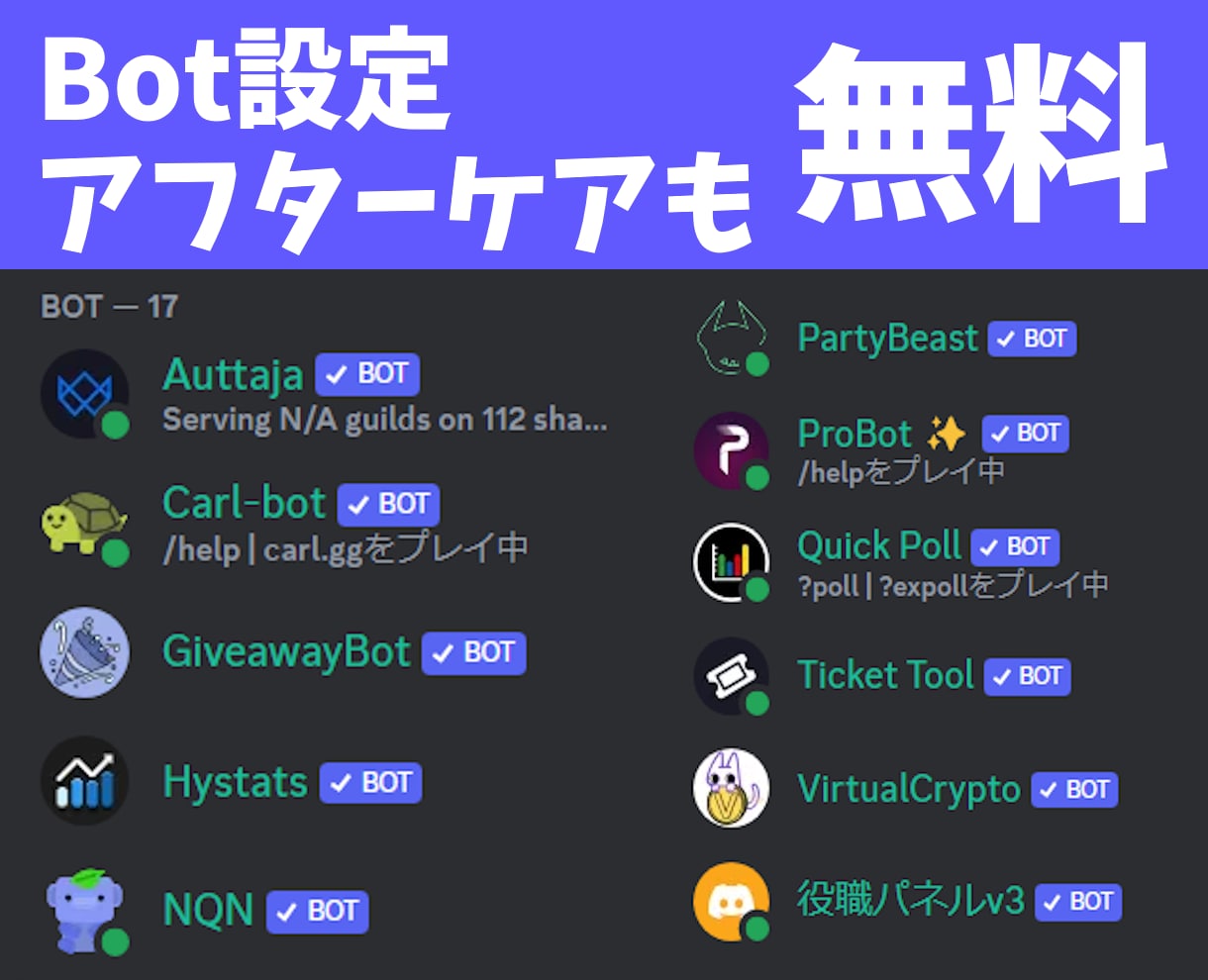 Discordサーバーを代行で作ります 雑談系のものからサポートサーバーまですべて制作いたします！ イメージ3