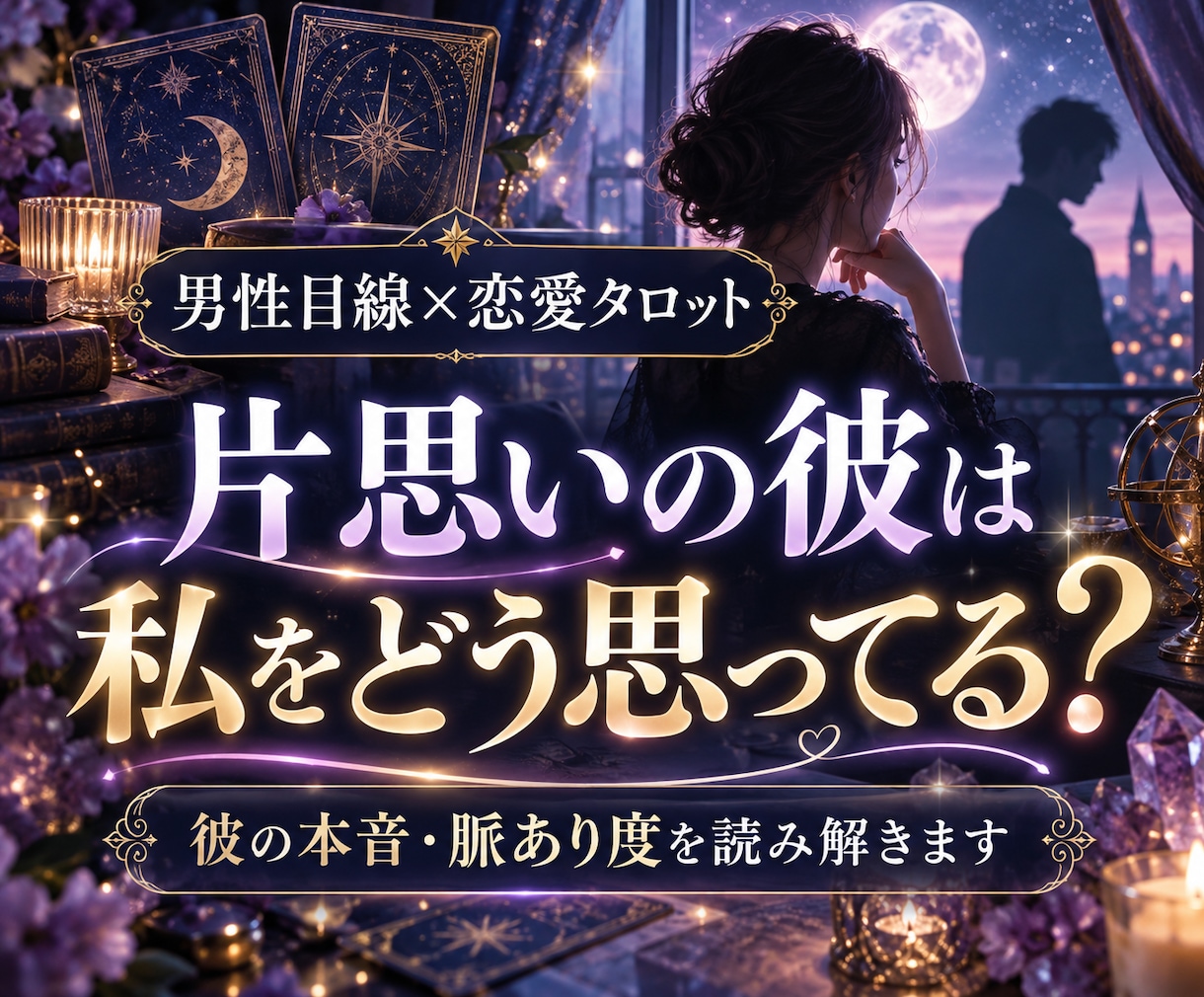片思いの彼の本音と脈あり度をタロットで占います 恋愛対象かを読み解き、距離を縮める一歩をお伝えします イメージ1