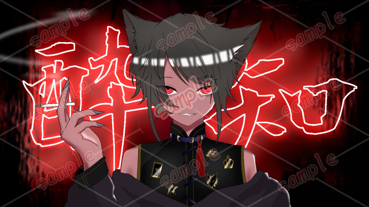 SNS・YouTubeのイラスト受け付けます アイコン・LINEスタンプ・ヘッダー・歌ってみたイラスト イメージ2