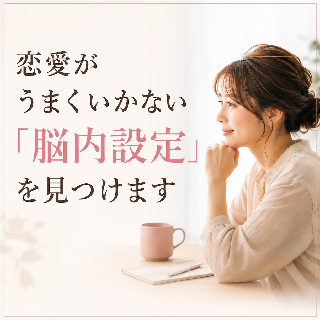 恋愛がうまくいかない「脳内設定」を見つけます モラハラ・依存・我慢する恋愛の苦しさを整理します イメージ1