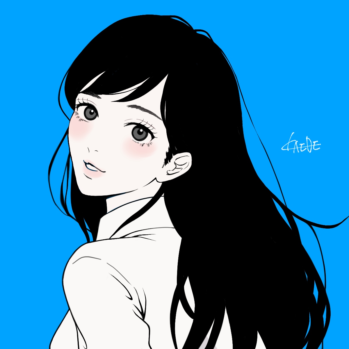 シンプルお洒落女の子アイコン◆アイコン描きます SNS用、ブログ用など◆お気軽にご相談ください イメージ3