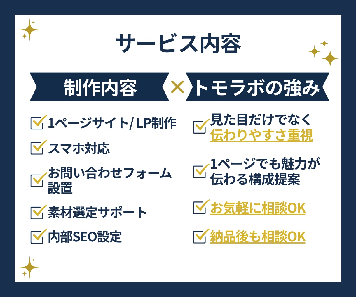 1ページ完結のホームページ・LPを制作します 名刺代わりのサイトから、サービス訴求用のページまで丁寧に制作 イメージ3