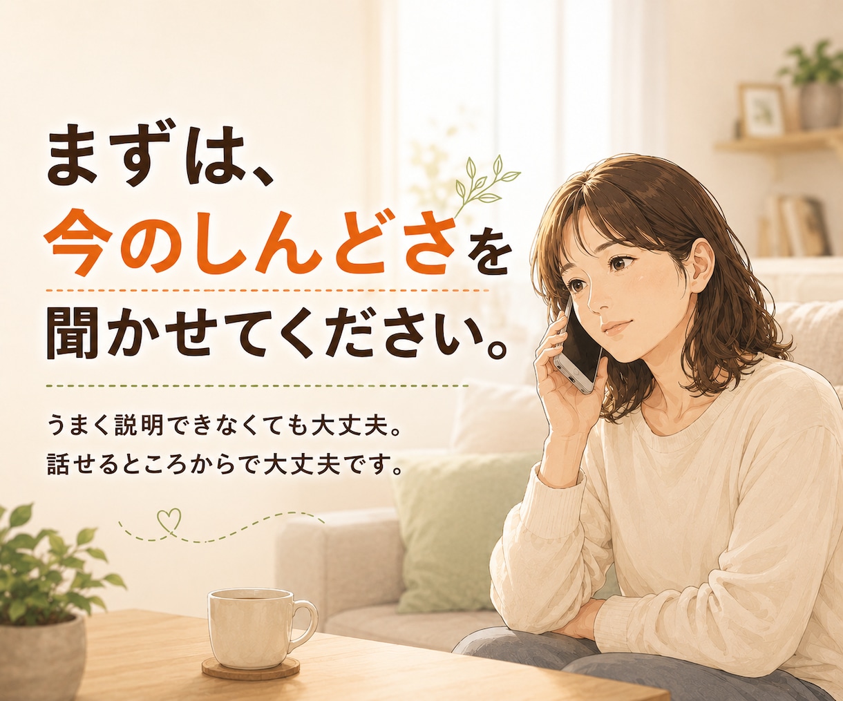 現役整体師が坐骨神経のお悩みを電話でサポートします お尻〜脚の痛み・しびれがつらい方へ。セルフケアを一緒に整理 イメージ4