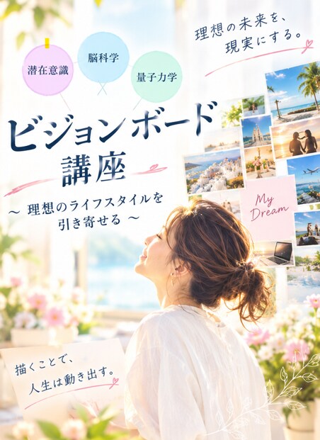 理想の未来を叶えるビジョンボード講座開催します 「いつか、こうなりたい」を、もう先延ばしにしない。 イメージ1
