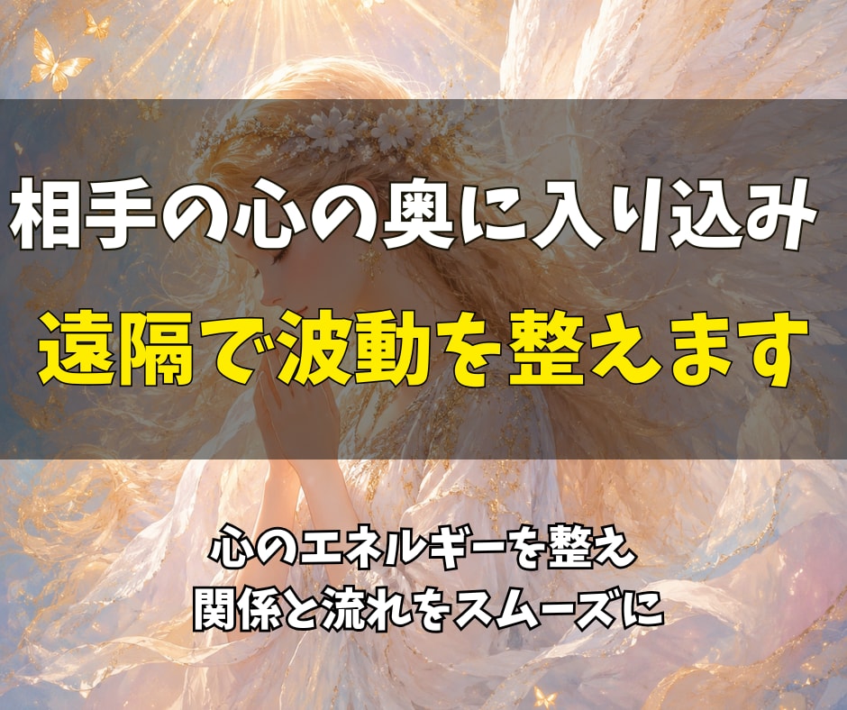 相手の心の奥に入り込み遠隔で波動を整えます 魂と直接対話し、願いや縁を現実に引き寄せる イメージ1