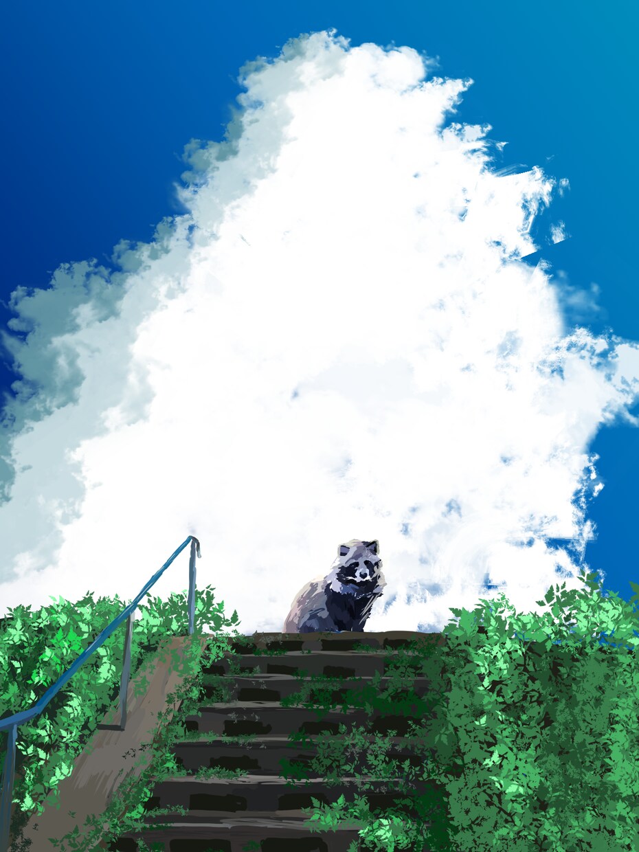 青と白を基調とした背景イラストを描きます 私独自のスタイルで、お客様に青春をお届けします。 イメージ3