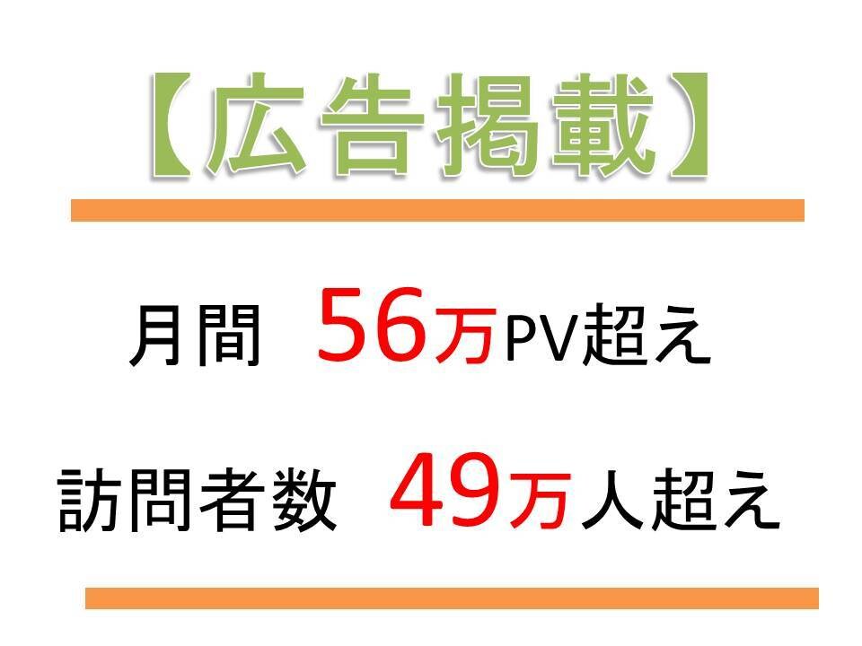 月間50万人が訪れるサイトに広告を1週間掲載します 1週間2,000円で月間50万人訪れるサイトに広告を掲載 イメージ1