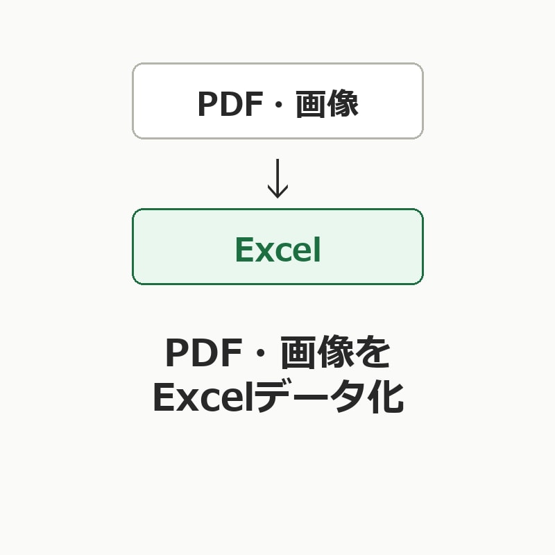 PDF・画像の表をExcelにデータ化します 原稿と照合し、編集できるExcelの表に整えます イメージ1