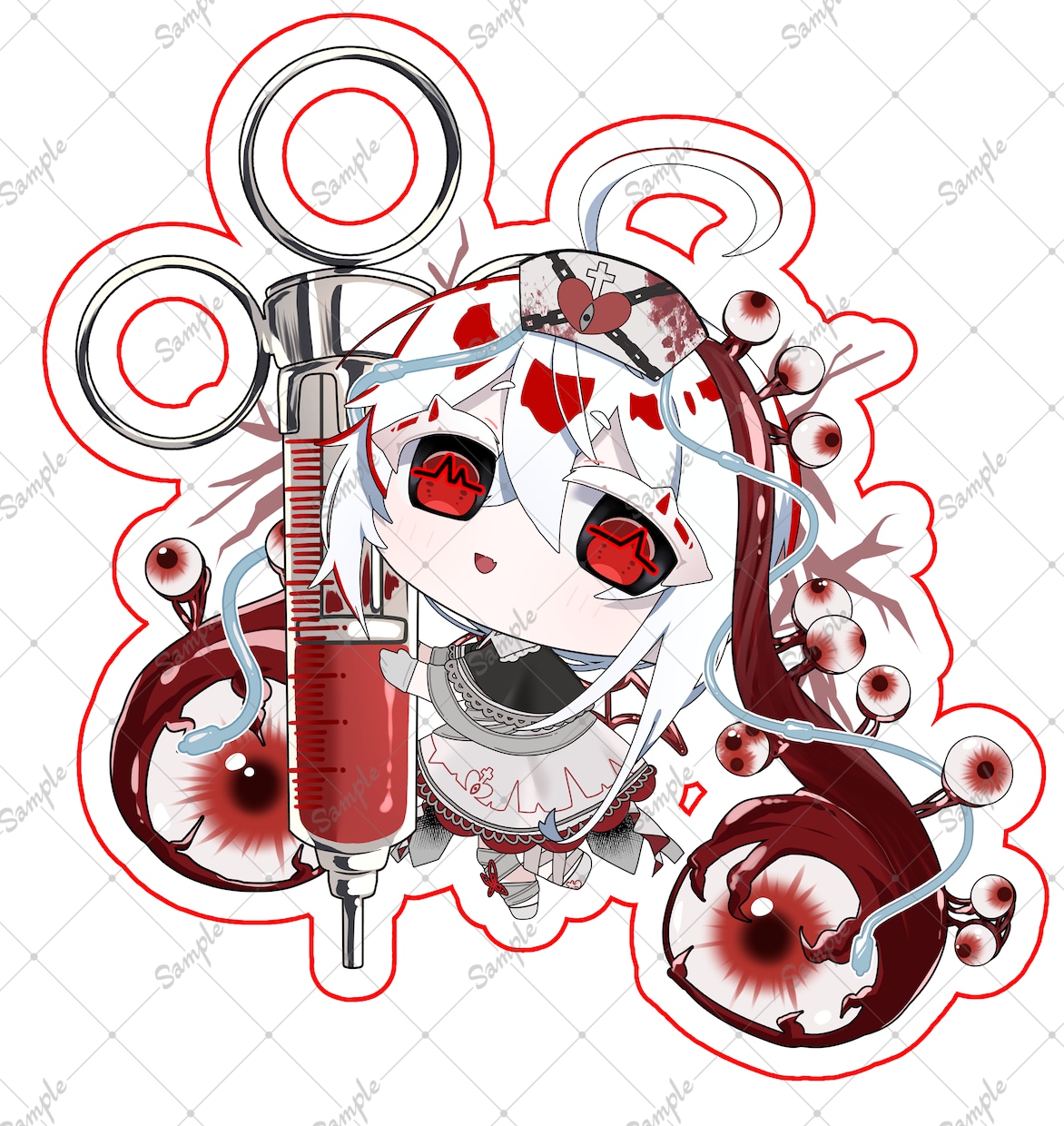ミニキャラ(ちびキャラ)イラスト描きます シンプル塗りのキラキラとした瞳で描きます！ イメージ4