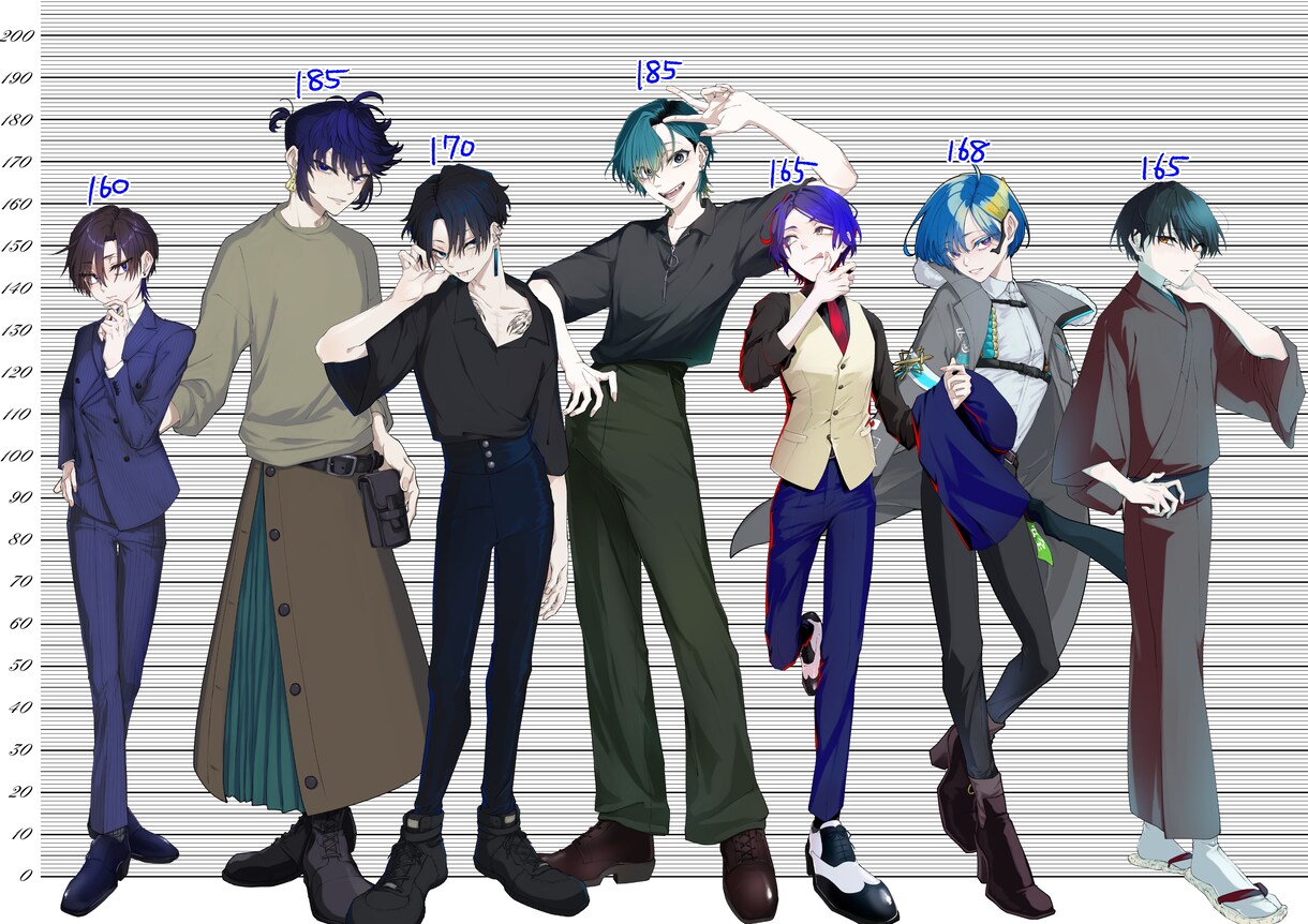 全身立ち絵描きます キャラデザから完成まで丁寧に聞き取りながら描かせて頂きます！ イメージ1