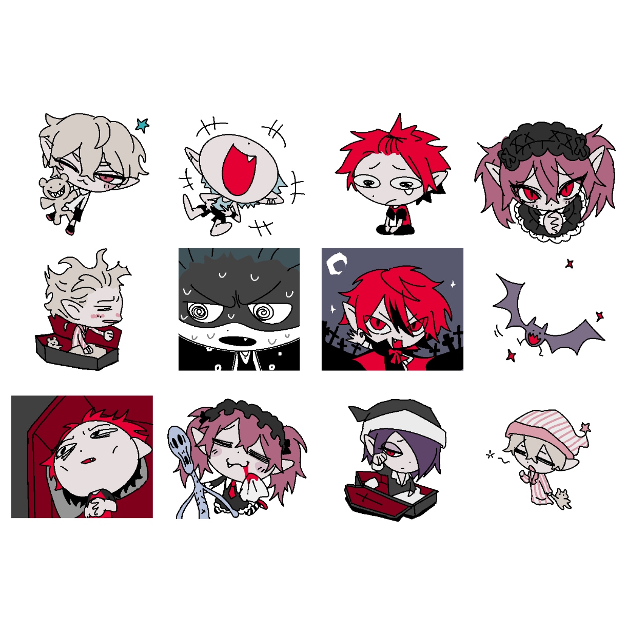 ミニキャライラスト描きます ★キャラデザ込みOK/カッコ可愛い個性派SD イメージ3