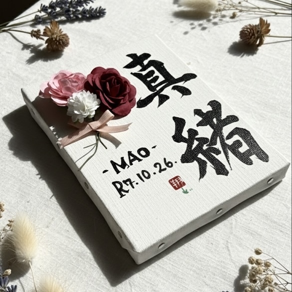 世界に一つだけのキャンバス命名書をお作りします 最低価格でご提供！世界に一つだけの特別な命名書をお届けします イメージ2