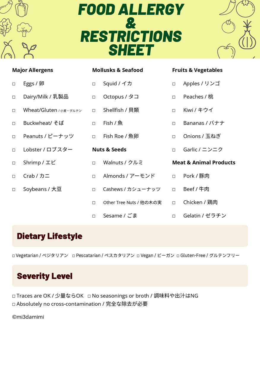 メニュー表を英語に翻訳します 4月までのモニター価格！ネイティブチェックします イメージ1