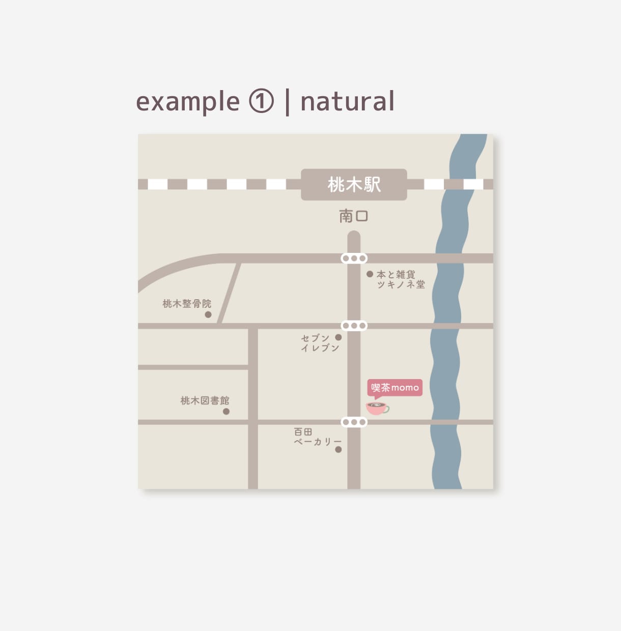 ナチュラルなデザインの地図を作成いたします 他のテイストもご相談ください♩ イメージ2