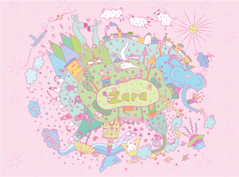 イラストかきます かわいいイラストのウェルカムボードいかがですか？ イメージ1