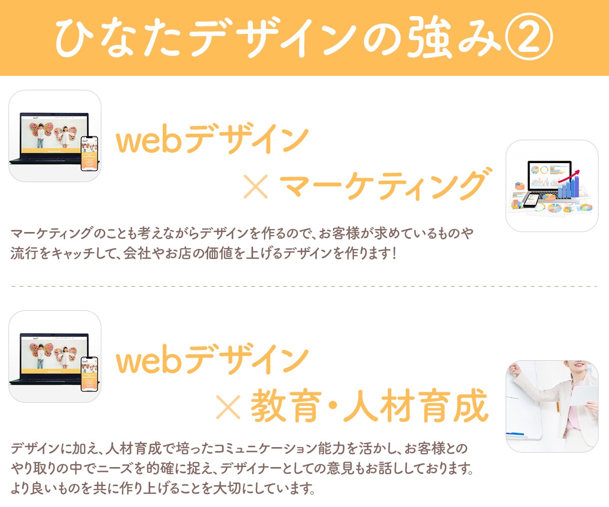 1ヶ月無料で解析レポート★ホームページ制作します デザイン塾講師兼務／実績200件以上！／総合評価4.9以上 イメージ6