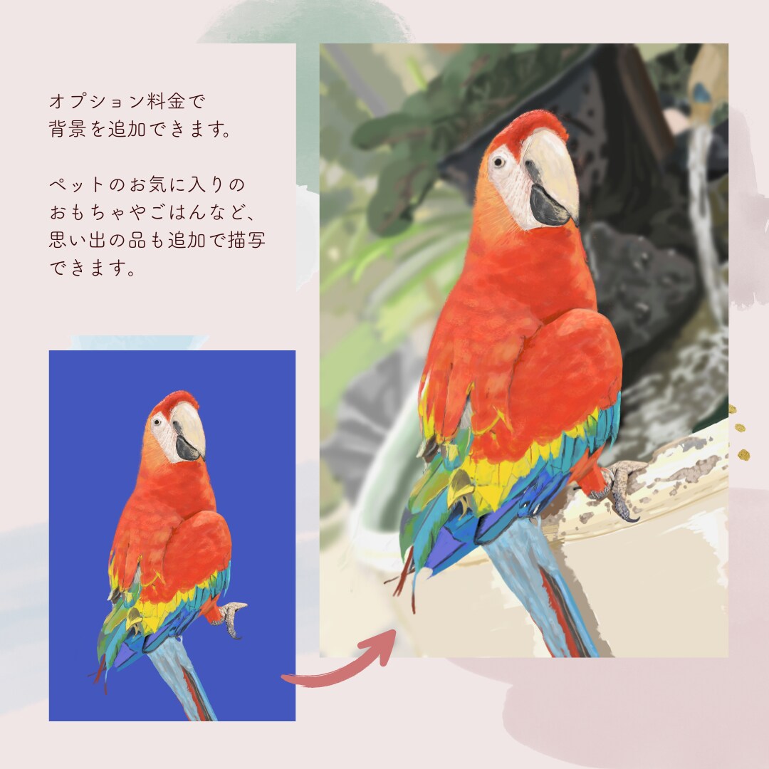 新規セール！本格的◎ペットの似顔絵制作します データ納品/印刷(フォトフレーム・パネル)にも対応 イメージ7
