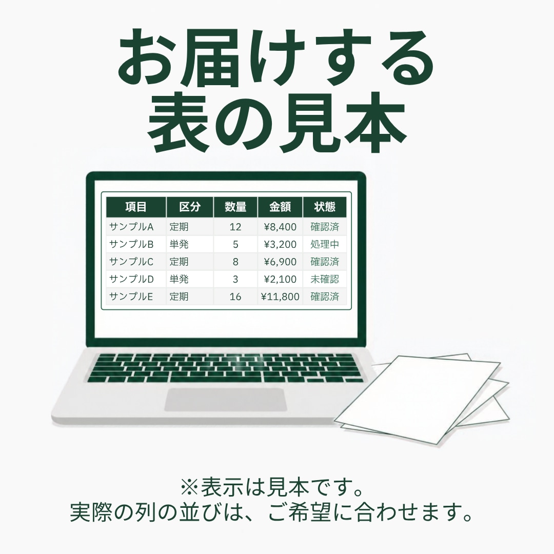 スマホで撮った領収書30枚をExcelの表にします 国内のサーバーで読み取り。AIの学習には使われません。 イメージ2