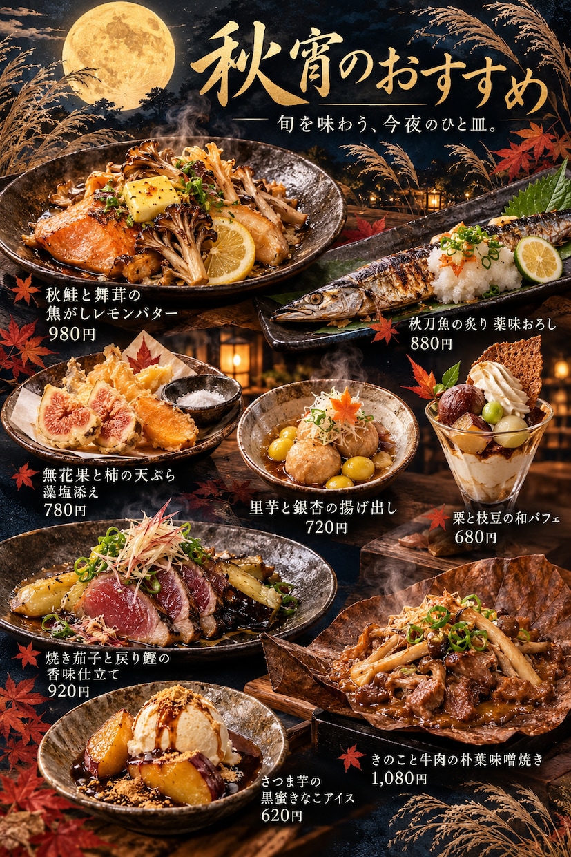 食べたいが伝わる飲食店メニュー表を制作します 思わず“これもください”と言いたくなるメニュー表を。 イメージ1