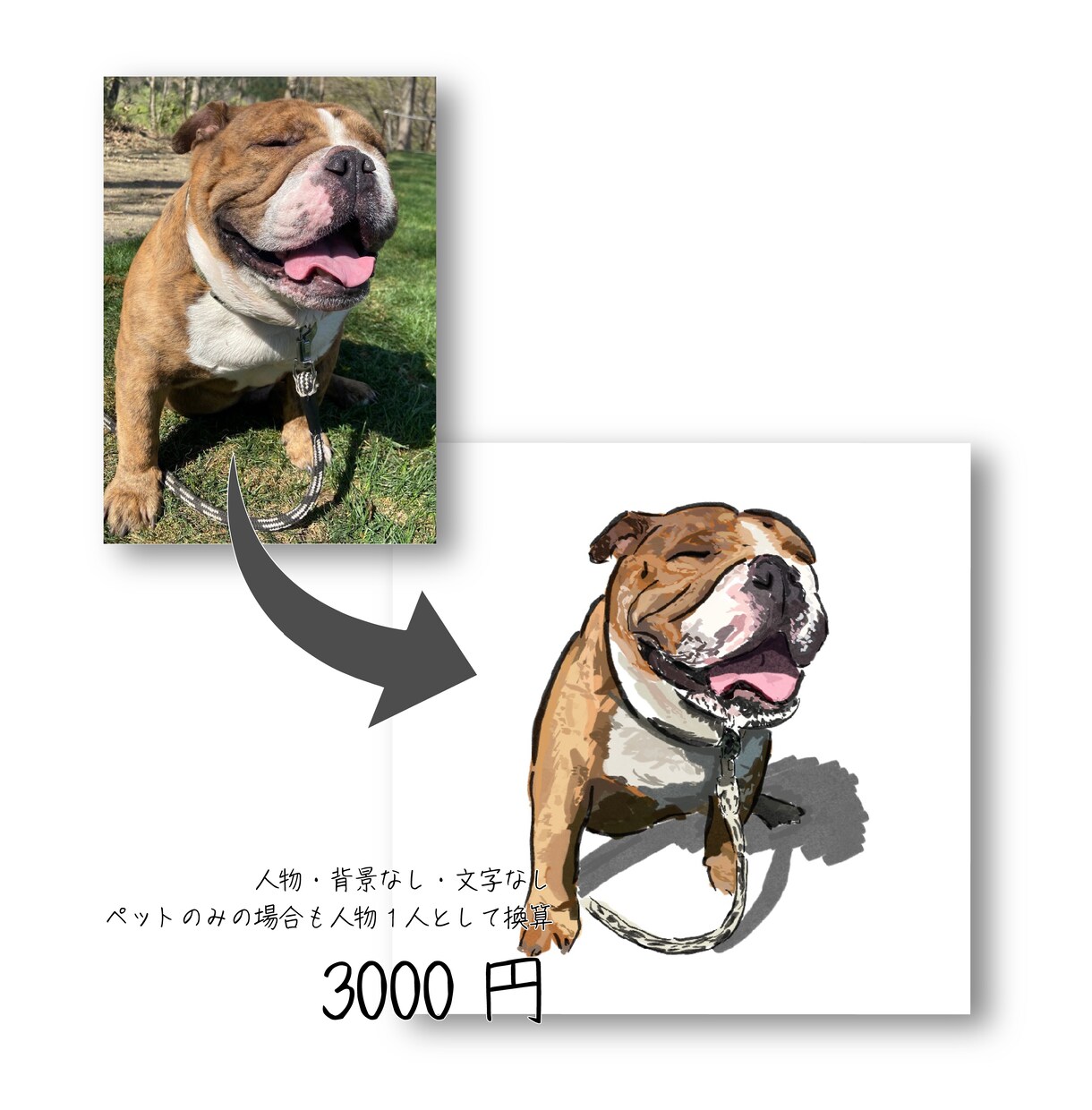 写真を手描きイラストにします 大切な瞬間を一生残る手描きイラストに イメージ5
