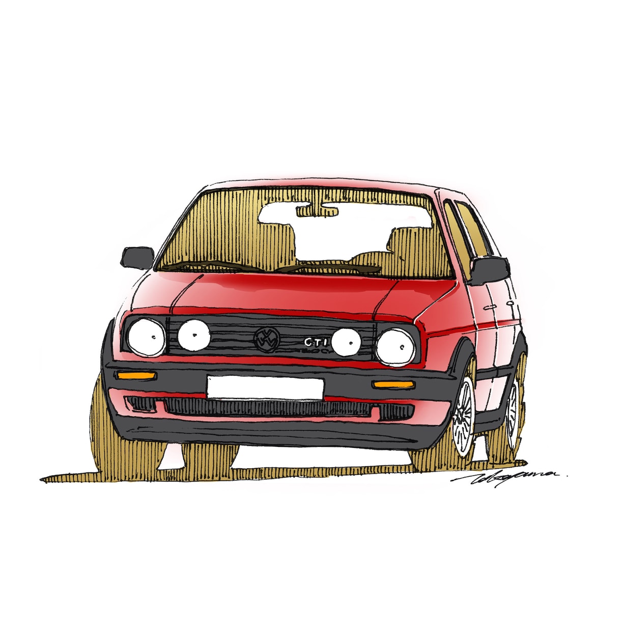 車イラスト、アイコン描きます ラフで可愛らしい自動車イラストです。 イメージ6