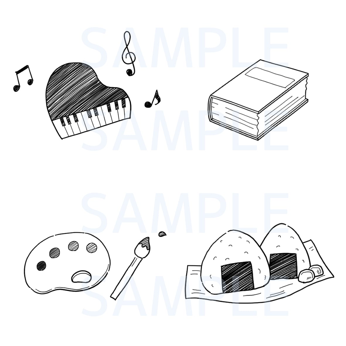 線画の優しいイラストをセットでお描きします シンプルで伝わりやすいイラストをお探しの方　宣伝や挿絵に イメージ8