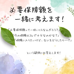 必要保障額を一緒に考えます いまいち、どうやって保険を選んだら良いか分からないあなたへ！ イメージ1