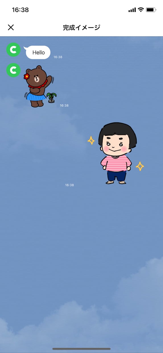 写真から似顔絵LINEスタンプ作ります サンプル1枚無料作成！似顔絵を確認してからオーダーできる！ イメージ4