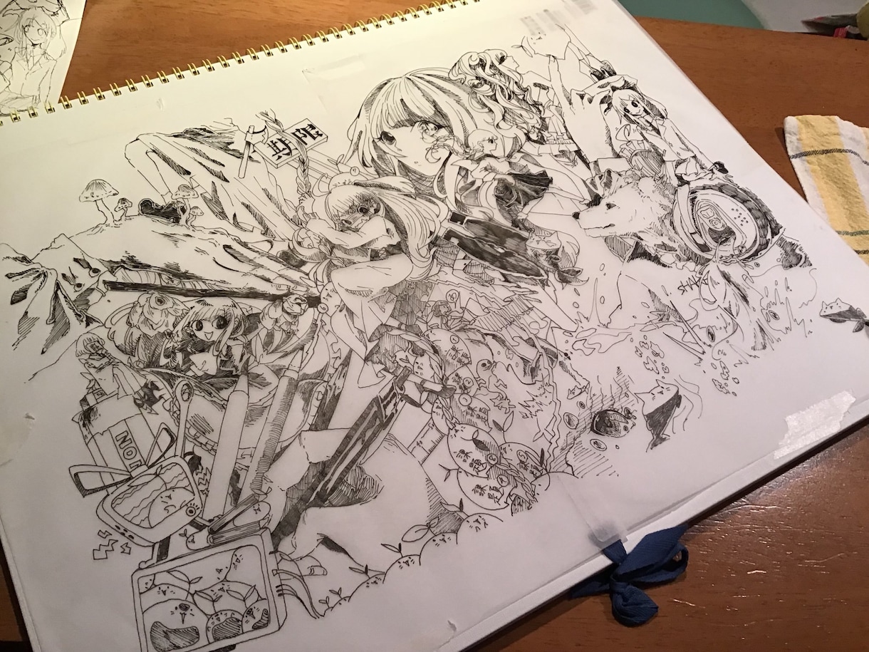 緻密でストーリー性のあるペン画を制作いたします 立ち絵から、1枚絵、風景画まで、ペン画を作成します!! イメージ3