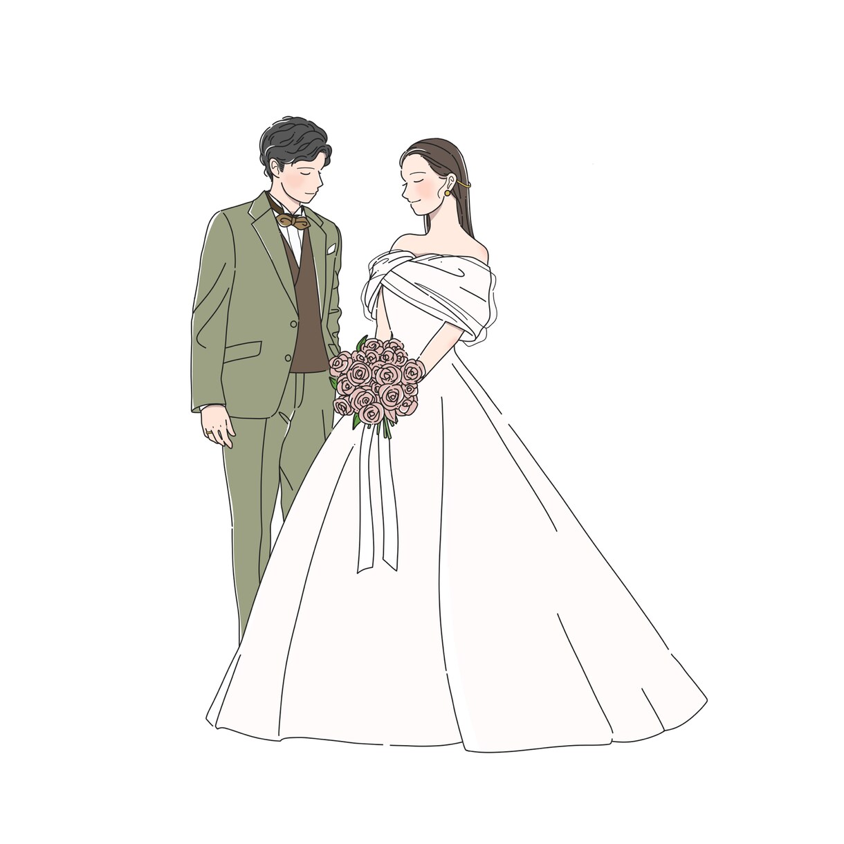 ずっと愛せるウェディングイラストお描きします 特別な日のあとも、インテリアになれるイラスト イメージ4