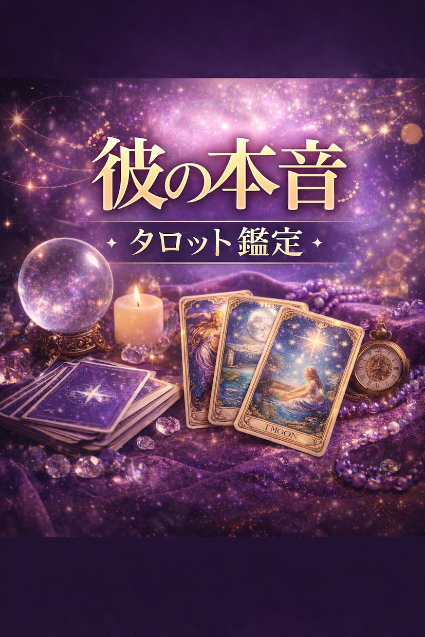 彼の本音をタロットで鑑定気持ち＋今後の流れを視ます 1000円でも2000文字以上でしっかり鑑定します イメージ1