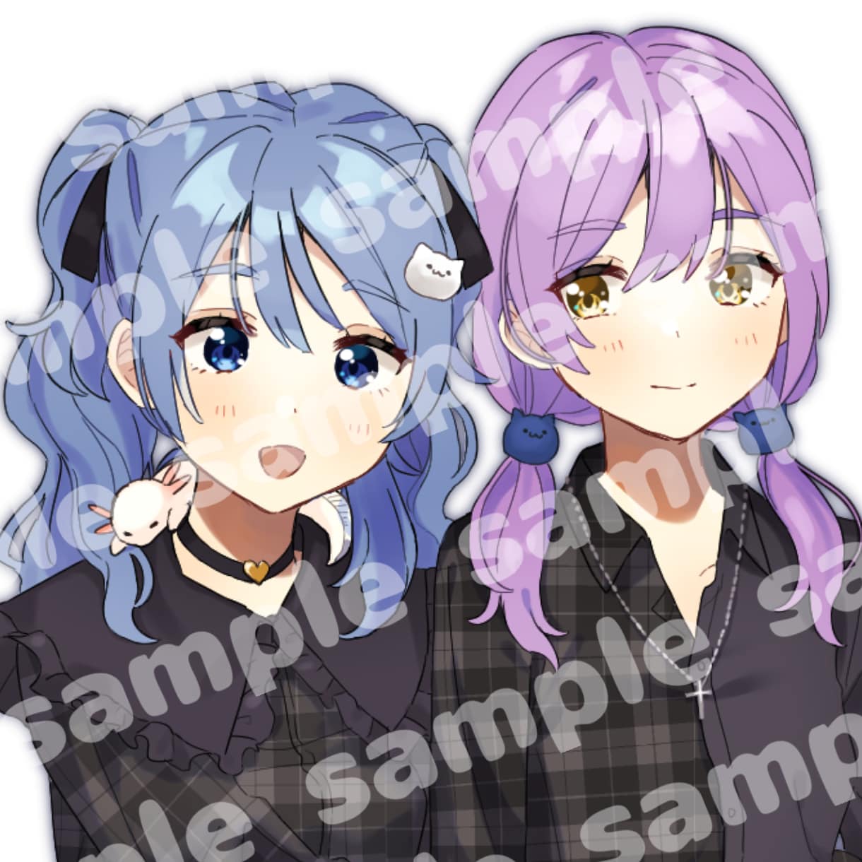 お仕事募集中！透明感のあるかわいいイラスト描きます かわいいアイコン、ヘッダー、1枚絵をお求めの方に！ イメージ2