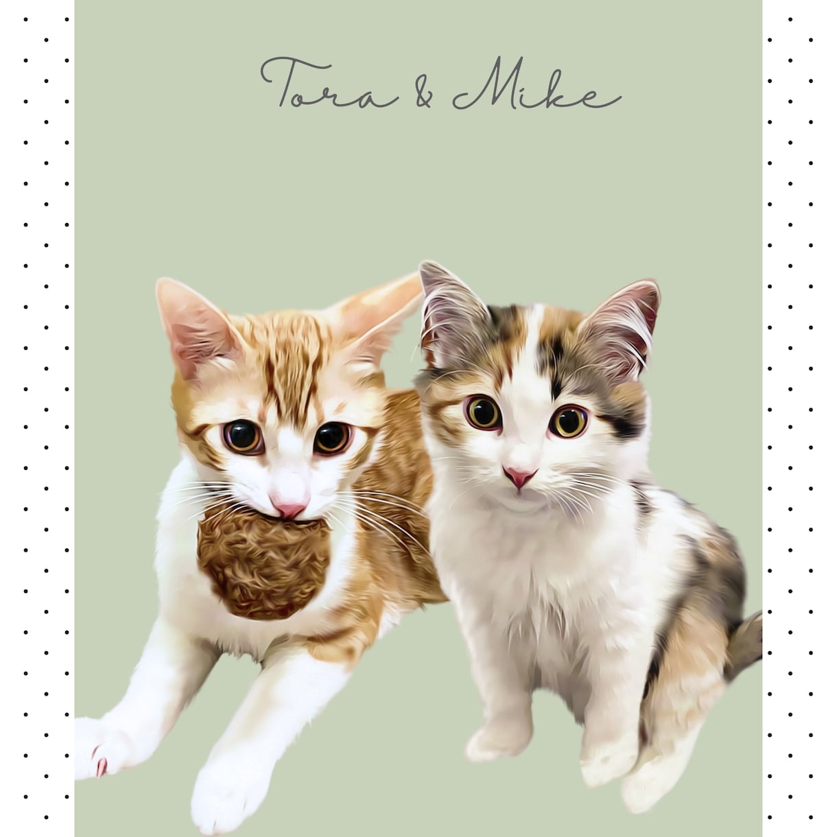 ペットのおしゃれな似顔絵を作成します 犬、猫、うさぎ、小動物、爬虫類皆様大歓迎＊ イメージ2