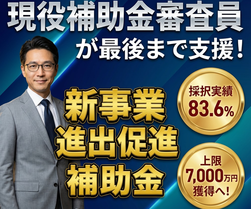 新事業進出促進補助金第4回の申請書を作ります ～現役で補助金審査員を務める中小企業診断士による支援です～ イメージ1
