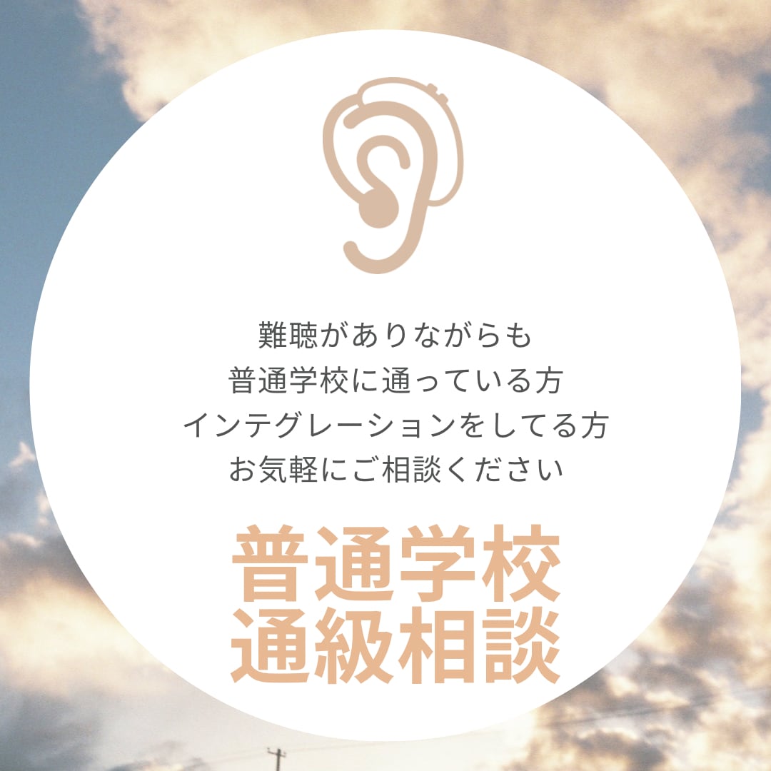 普通学校に通う難聴児のご相談に乗ります インテグレーション経験ありの当事者とお話ができます♪ イメージ1