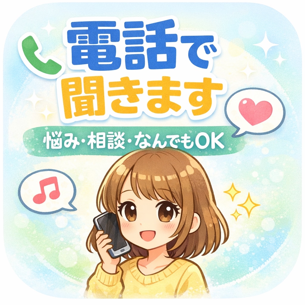 ただ、電話で話を聞きます ただ、電話であなたの話を聞きます。 イメージ1