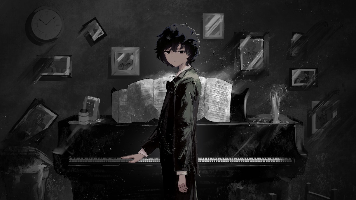 音楽を絵にします ダーク系やクール系のイラストが得意分野です。 イメージ3