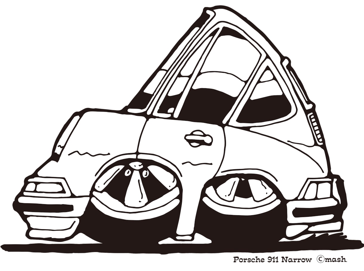 あなたの愛車を描きます 味わいのある手描きモノトーンデフォルメカーイラスト イメージ7