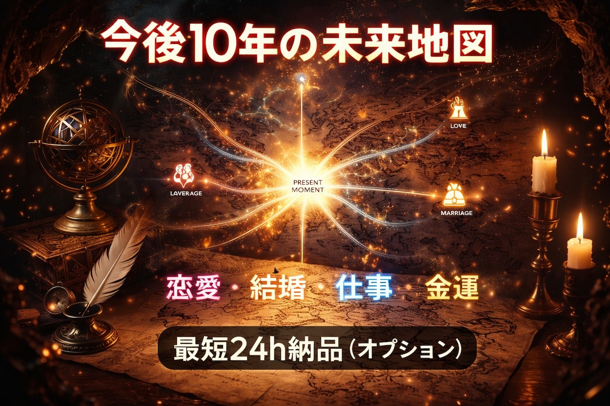 人生10年の✨️未来地図✨️を作ります 【転機】と【チャンス】時期が分かる イメージ1