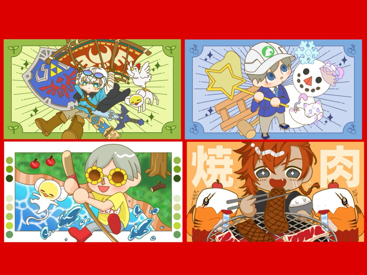VTuberさんのサムネイルイラスト作成します サムネを変えて初見や同接を一緒に増やしましょう！ イメージ1