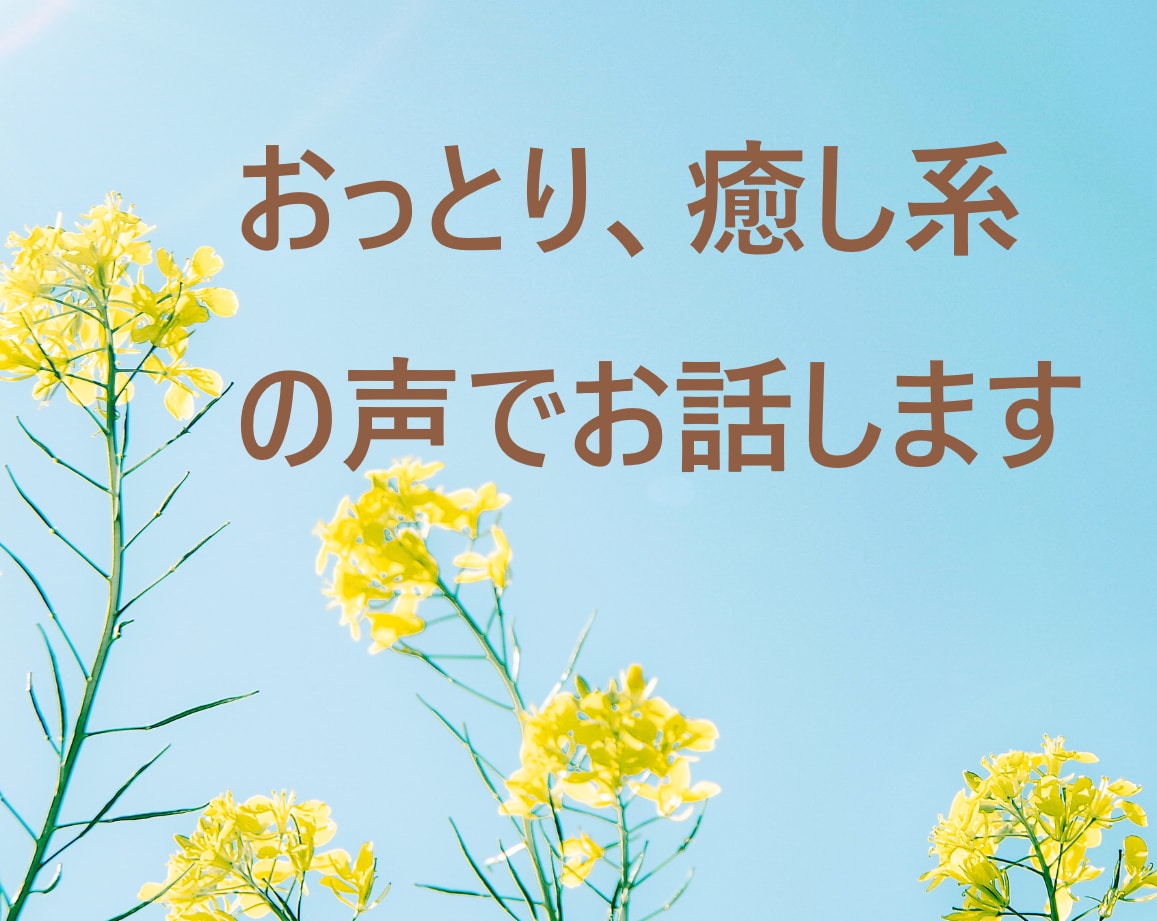 心がふわっと軽くなる✨お手伝い♥します ⭐おっとり系、癒やし系♥の声で、貴方の心に寄り添います。 イメージ3