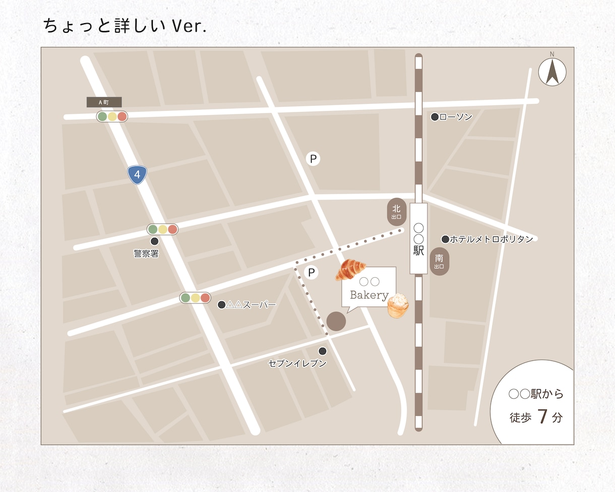 即日納品可！分かりやすく丁寧な簡易地図を作成します 元工務店インハウスデザイナーが安く早く丁寧に作成！ イメージ5