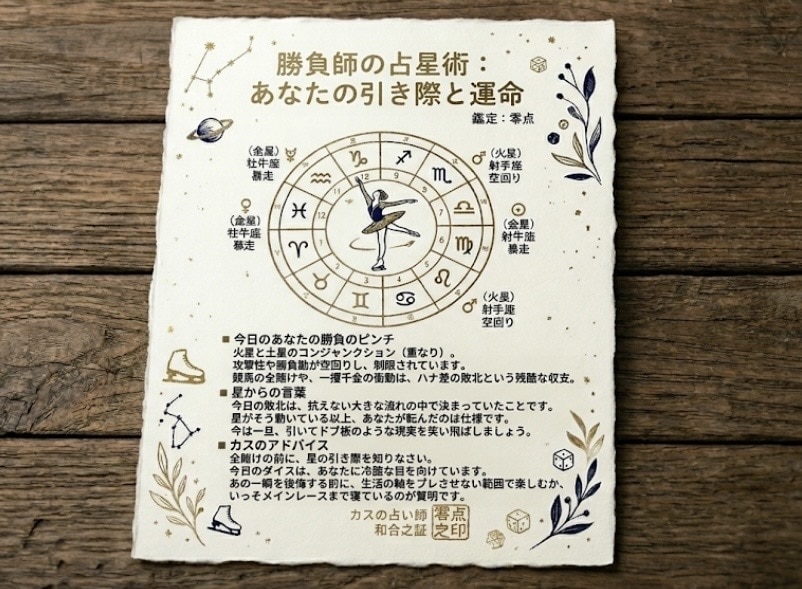 そのハナ差は仕様。「勝負の引き際」占います 全賭けの前に星を見ろ。勝負師の勘と占星術が暴く、残酷な収支。 イメージ2