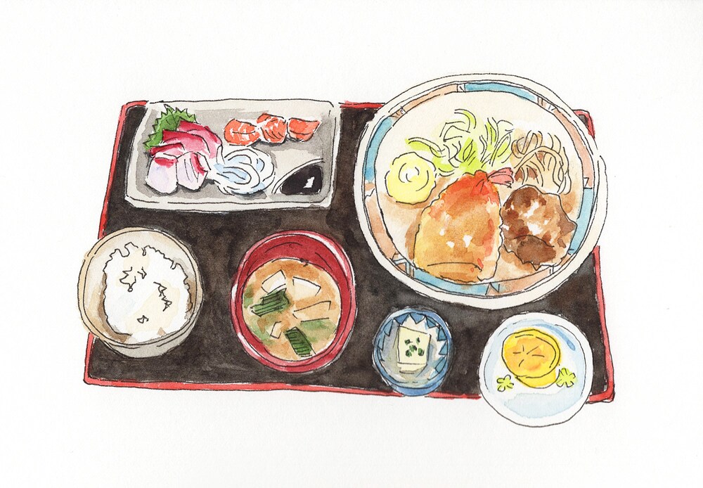 雑誌、ウェブ、メニューに載せる食べ物を描きます 飲食店のメニュー、レシピ、カードに載せる手描き風イラスト イメージ1