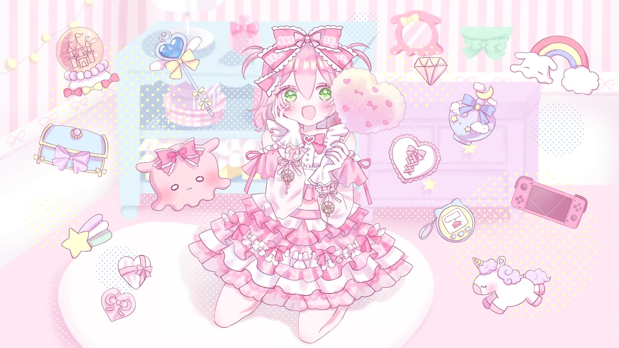 商用利用込❁⃘ふんわり可愛いイラスト描きます 無料であなただけのカワイイ衣装デザインします（ご希望者のみ) イメージ8