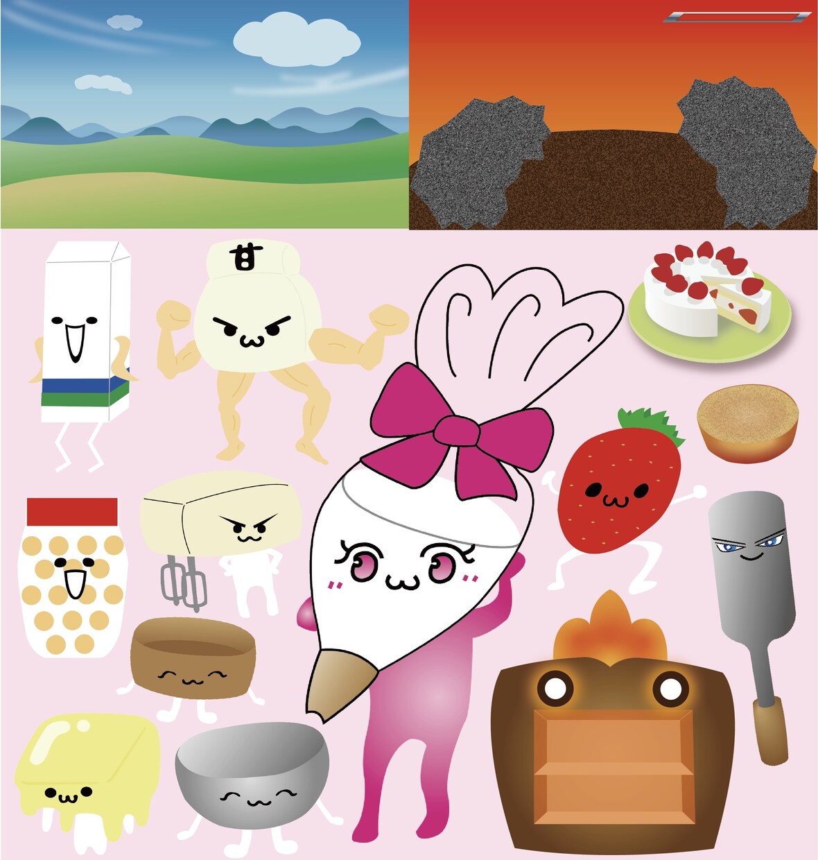おいしいイラストやロゴ！背景を描きます ※食べ物全く関係なしでも承ってます！(*ˊᵕˋ* ) イメージ7