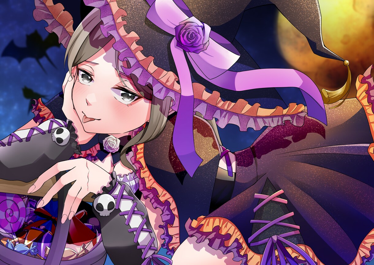 ハロウィン量産イラストをお描きします 衣装・髪型・顔パーツを選べるハロウィンイラスト！ イメージ4