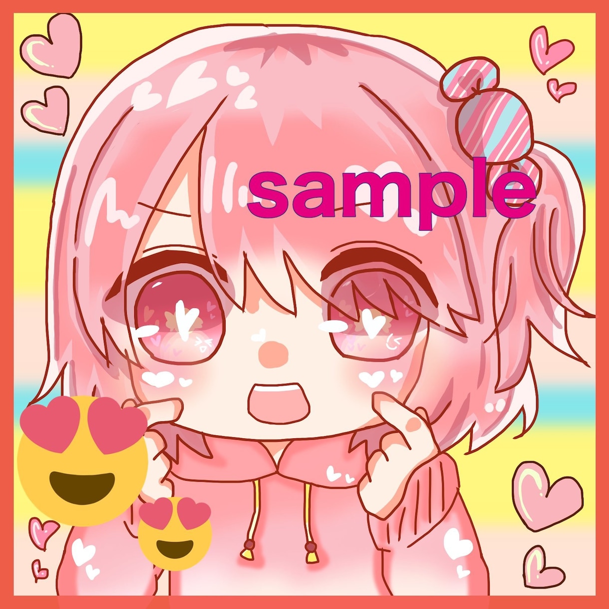 短納期で二次利用可！イラストアイコン描きます 可愛くてポップなイラストを短納期で作成します イメージ4