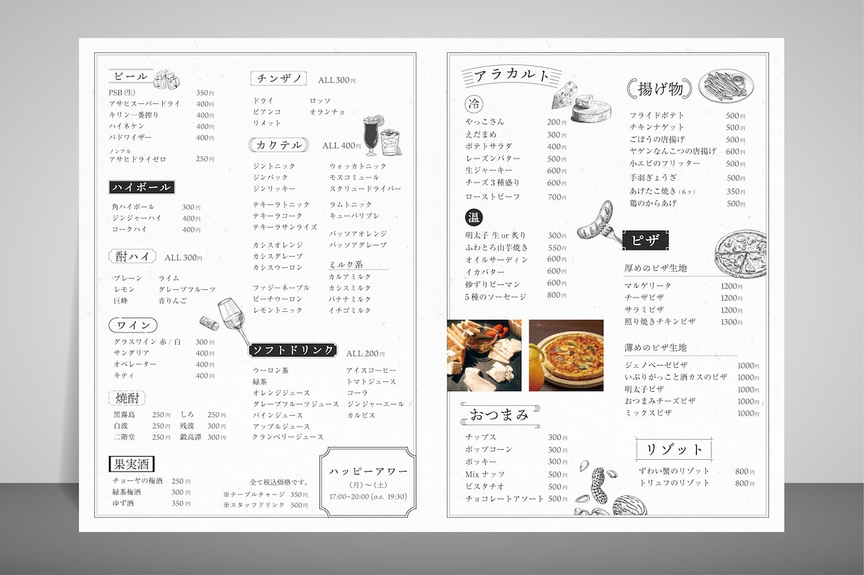 低価格で魅力が伝わる！お洒落なメニュー作ります あなたのお店に合うメニューを！飲食業以外の方にも◎ イメージ7